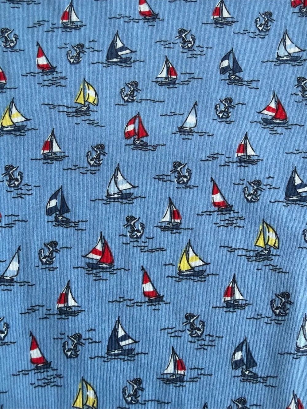 Polo Ralph Lauren Light Blue Sailboat Print Tee NWT Crew neck